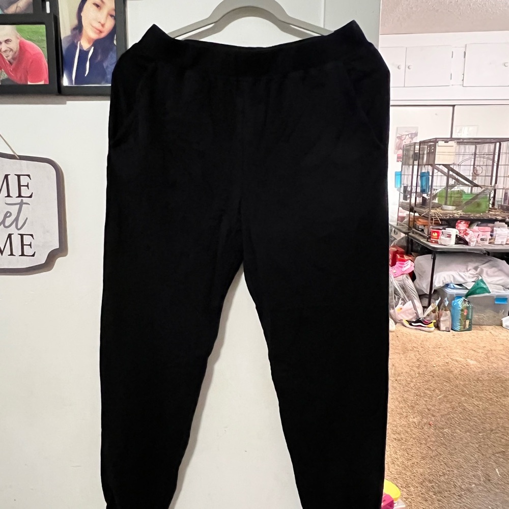 West Loop Black Cotton-Blend Pants. YOU GET 2 WITH ORDER FOR 5 BUCKS!!